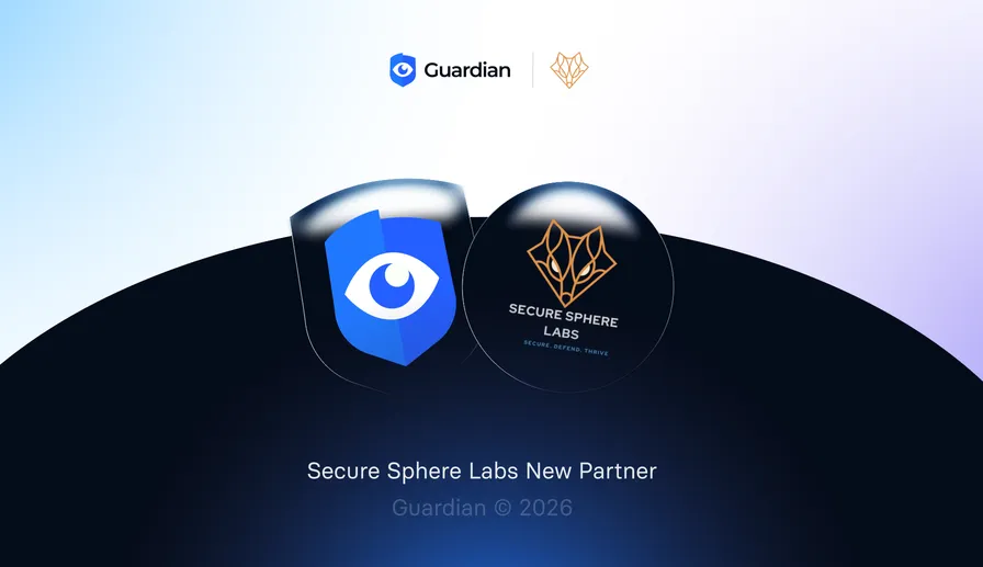 GuardianStack and SecureSphereLabs partnership visual announcing managed SOC and device intelligence collaboration for the EU and India mid-market